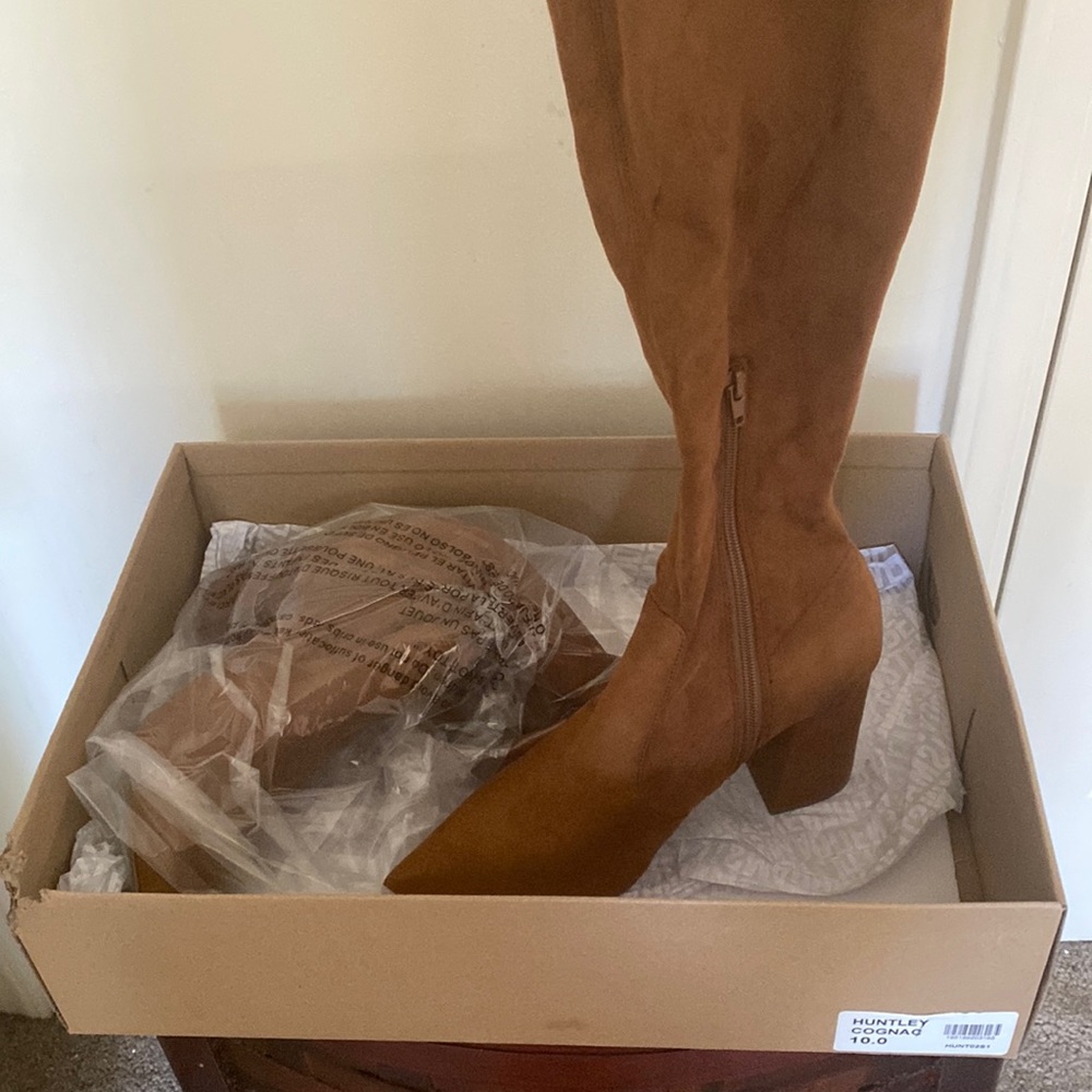 Very good like new only worn Steve Madden over the knee boots!